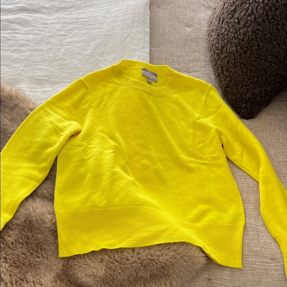 J. Crew Bright Yellow Crew Neck Sweater